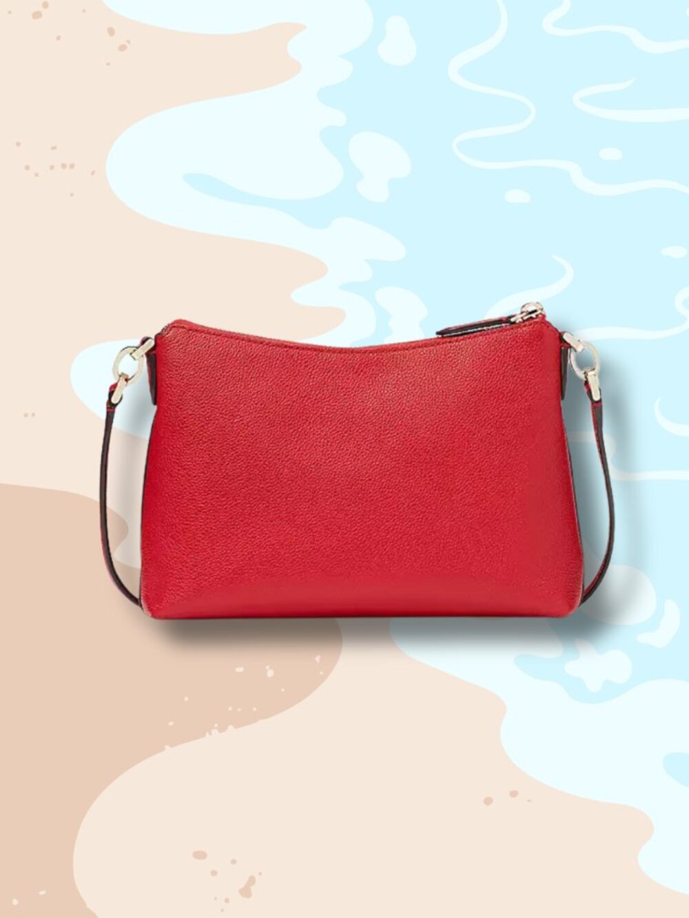 Kate Spade Bailey Crossbody Bag NWT Candied Cherry Red Textured Leather NEW - Picture 10 of 11